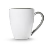 Gmundner Keramik Grauer Rand Fr�hst�cksbecher Max (0,3L) - Geschenkkarton