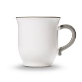 Gmundner Keramik Grauer Rand Schokotasse (0,3L) - Geschenkkarton
