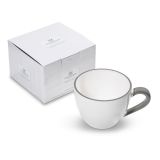 Gmundner Keramik Grauer Rand Teetasse Maxima (0,4l) - Geschenkkarton