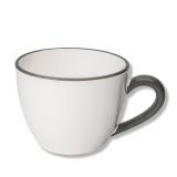 Gmundner Keramik Grauer Rand Teetasse Maxima (0,4l) - Geschenkkarton
