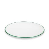 Gmundner Keramik Gr�ner Rand Platte oval 28x21cm